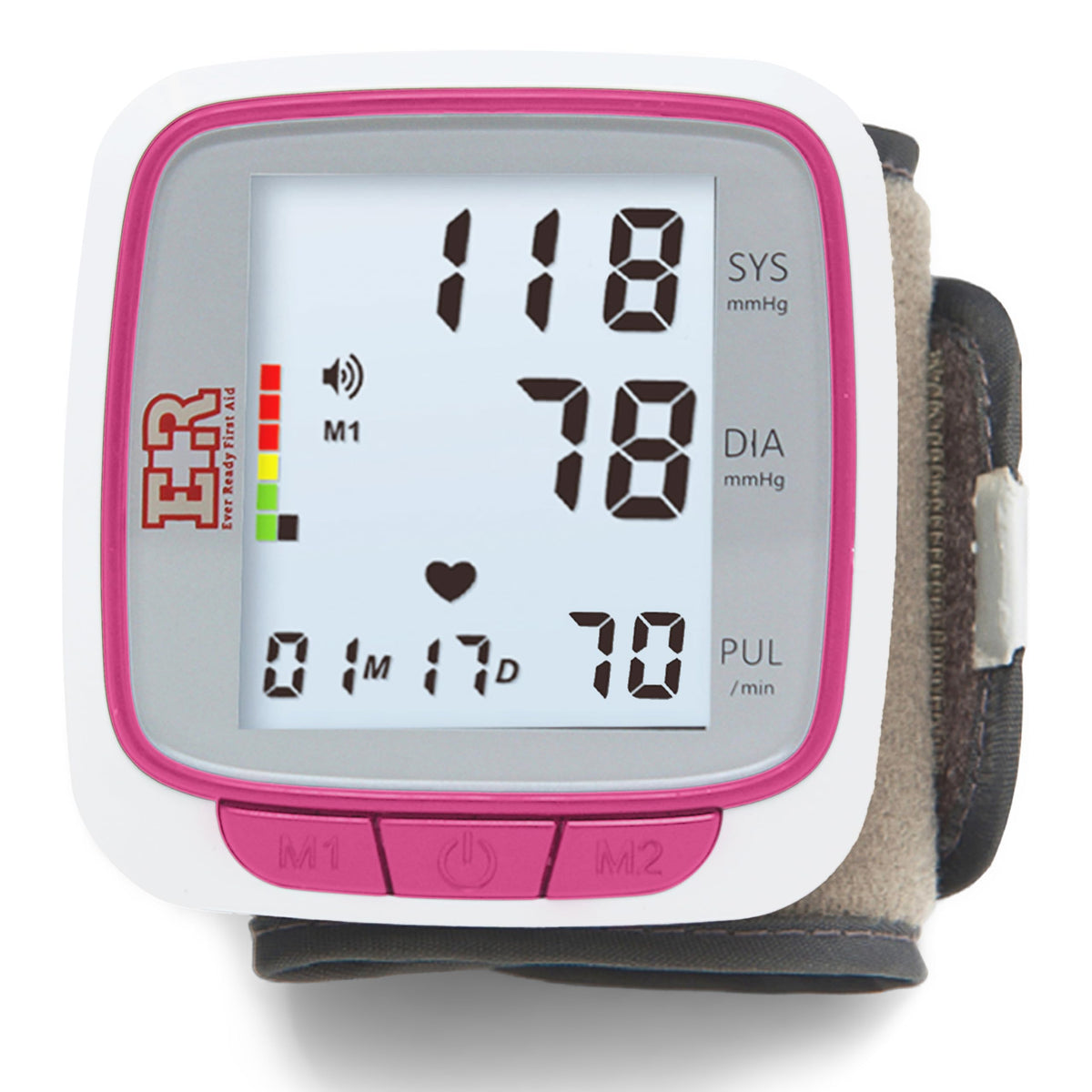 Pink Wrist Blood Pressure Monitor A823