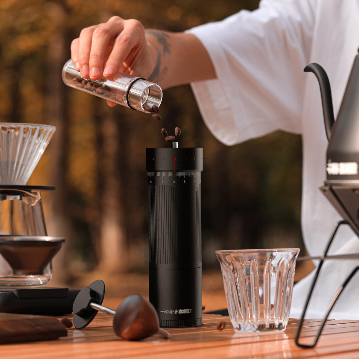 Manual Coffee Grinder with Titanium Coated Conical Burr W6617