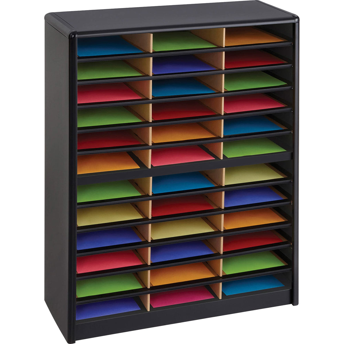 36 Compartment Black Literature Organizer Y935954