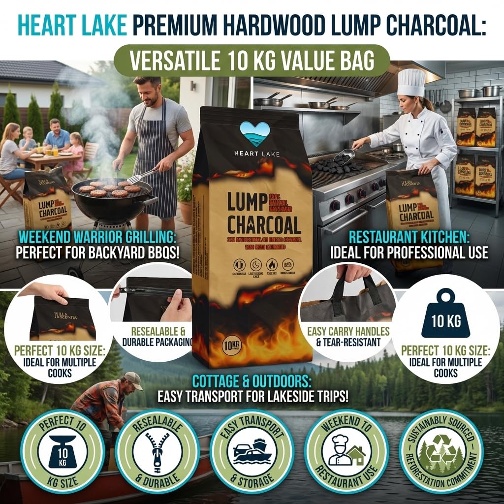 Hardwood Lump Charcoal 18 lb All Natural BBQ Grill Smoker Wood Charcoal F13818