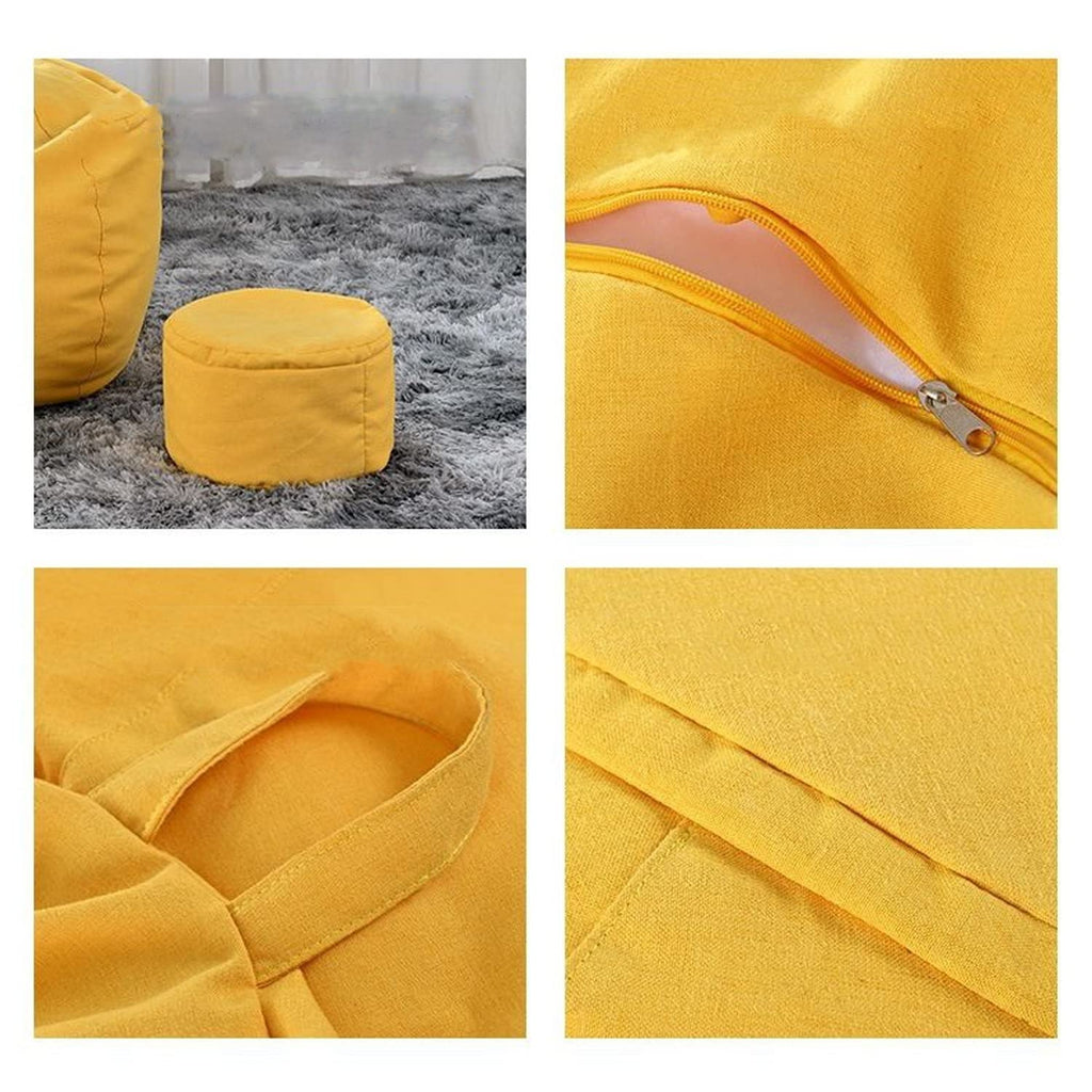 Bean Bag Chair Cover Only Without Filling XL Yellow E167