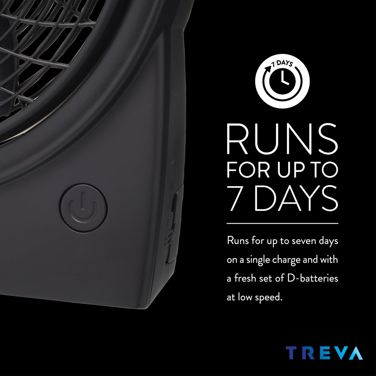 Rechargeable Battery Powered 3-Speed Personal Fan F3660