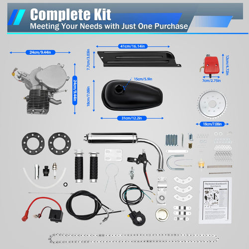 100CC 2 Stroke Bicycle Engine Kit with 44-Tooth Sprocket A776312