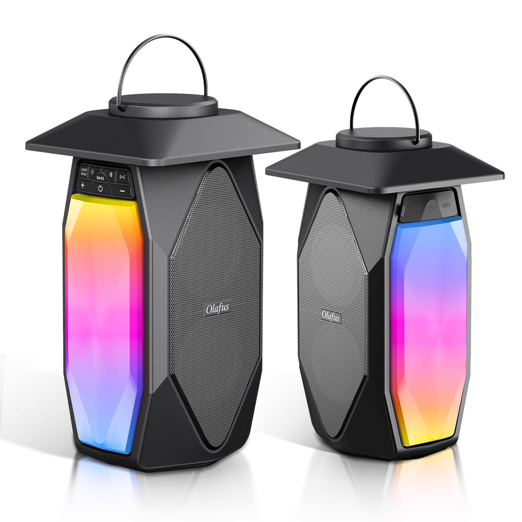 2 Pack Outdoor RGB Bluetooth Speakers H212