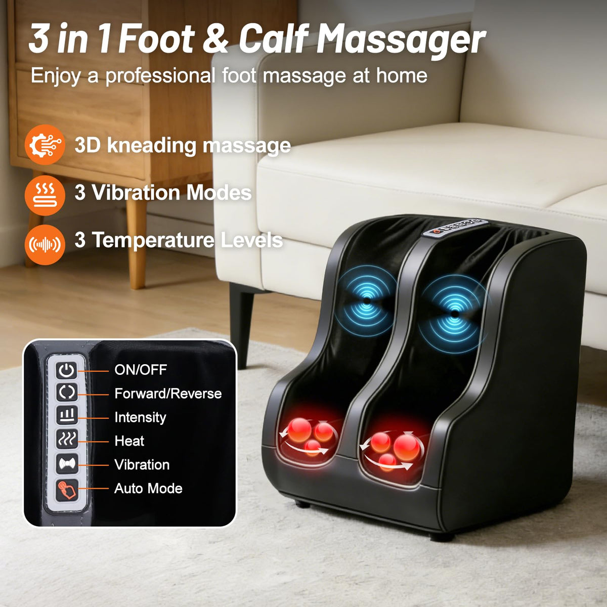 Full Body Massage Chair Pad with Neck Back Foot Shiatsu J9315