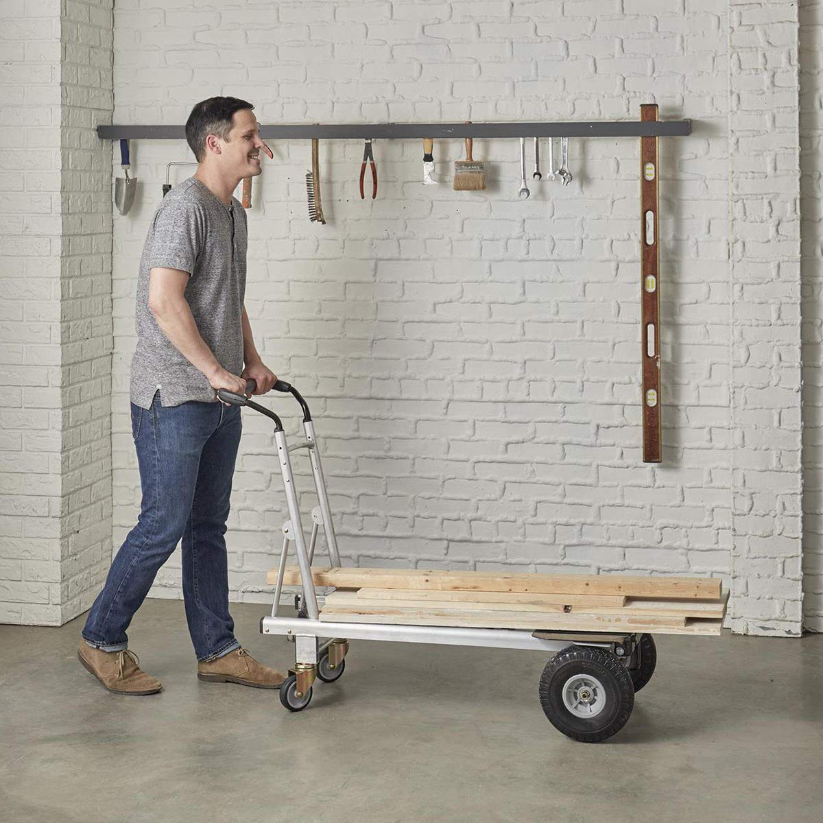 3 in 1 Aluminium Hand Truck with Flat-Free Wheels R51338