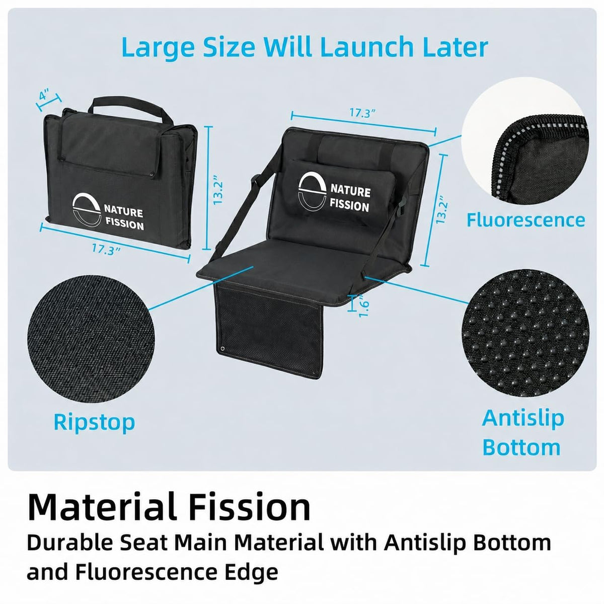 Foldable Portable Stadium Seat with Back and Lumbar Support X96554