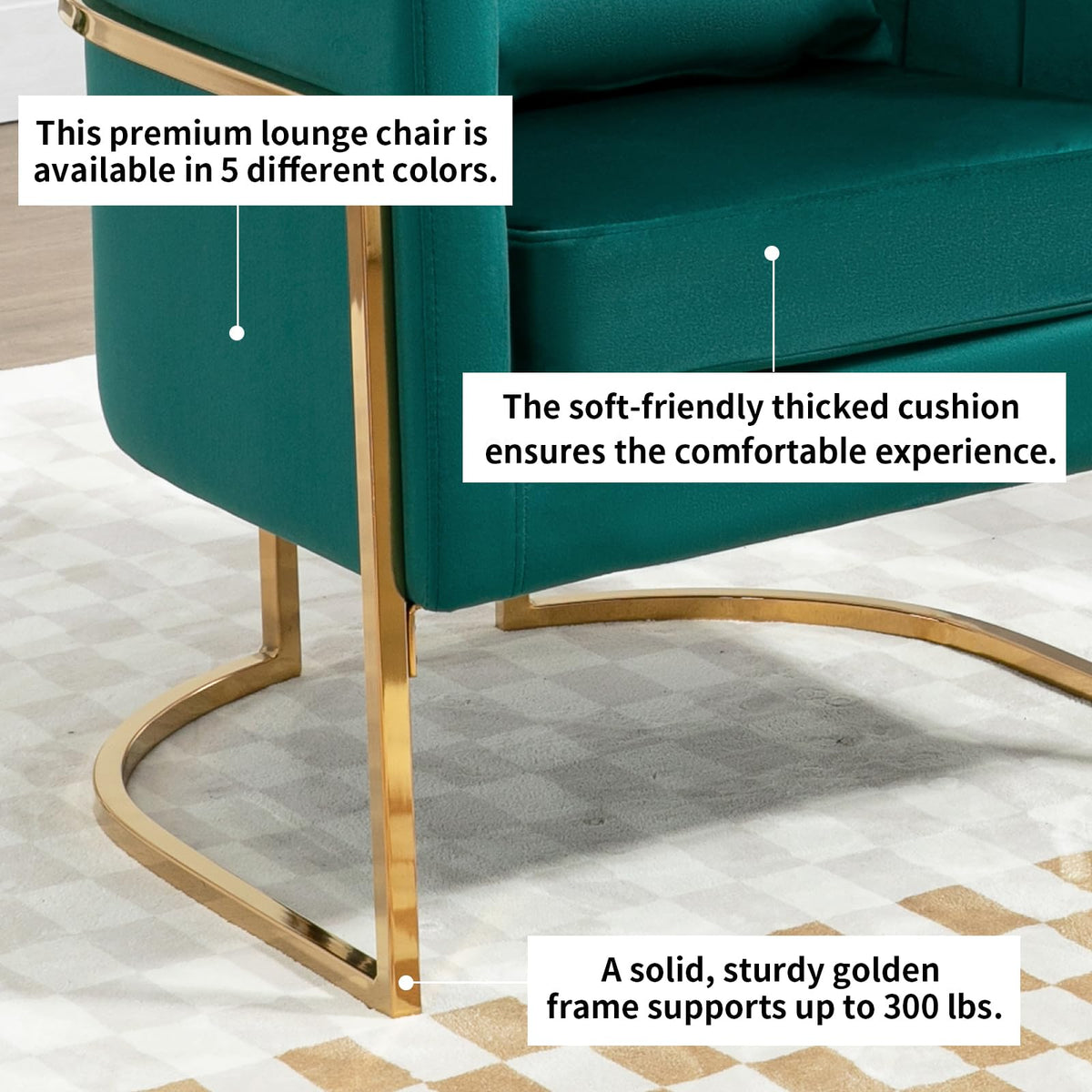 Velvet Accent Chairs Set of 2 Green X2180