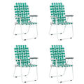 Dark Green Set of 4 Webbed Folding Chairs J198921