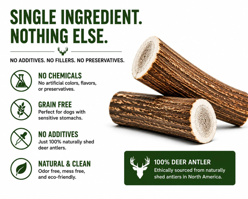 Deer Antler Dog Chews One Pound F64411