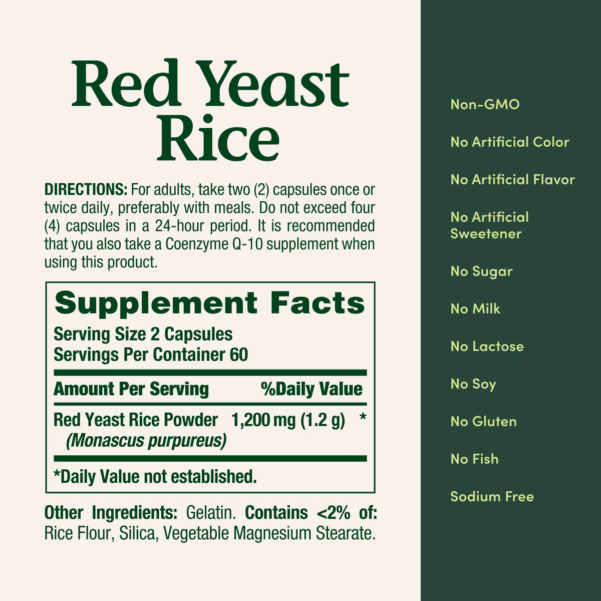Red Yeast Rice Herbal Supplement R240535