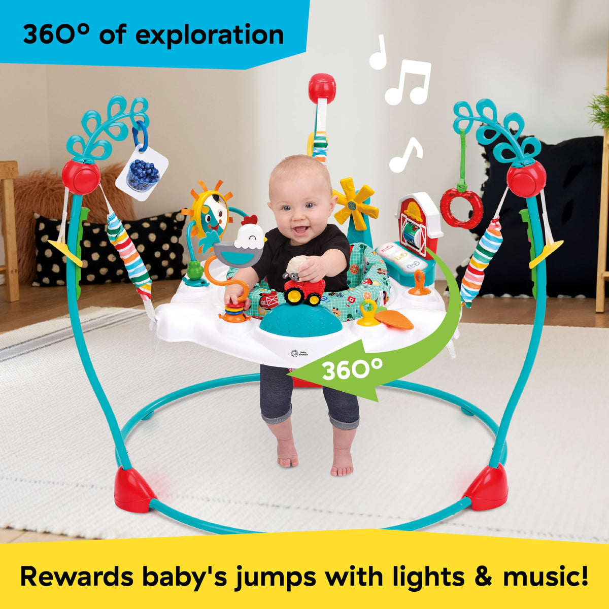 2-in-1 Baby Jumper Activity Center with Lights & Sounds Y320