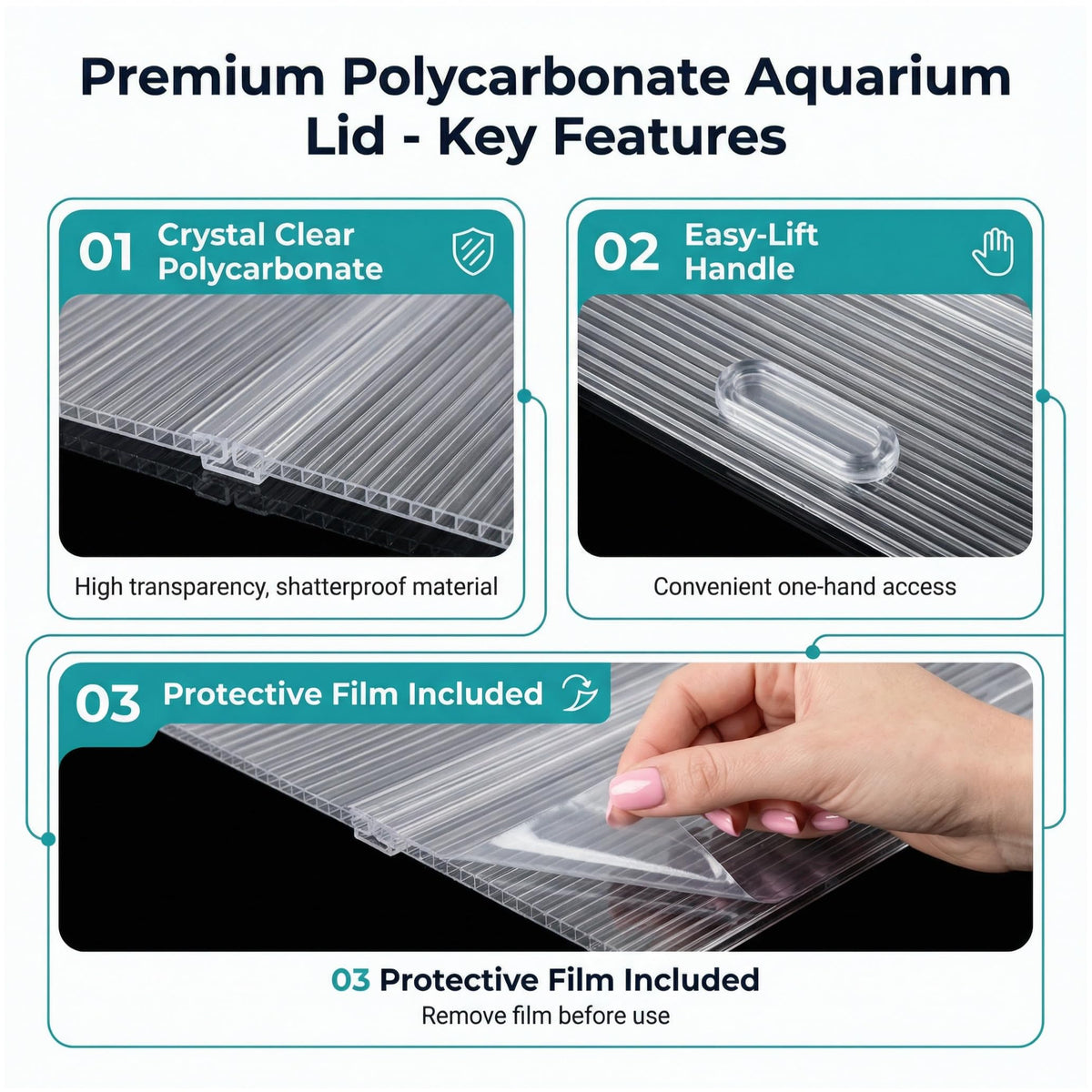 Clear Polycarbonate Aquarium Lid A631528