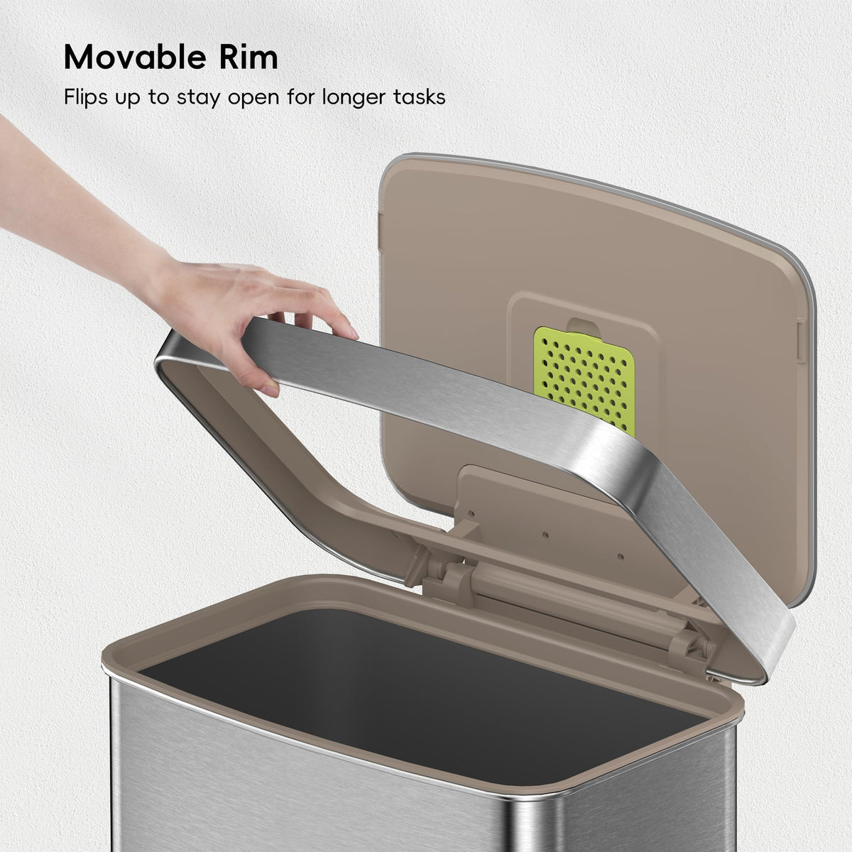 Matte Stainless 75 Liter 20 Gallon Step Trash Can O391633