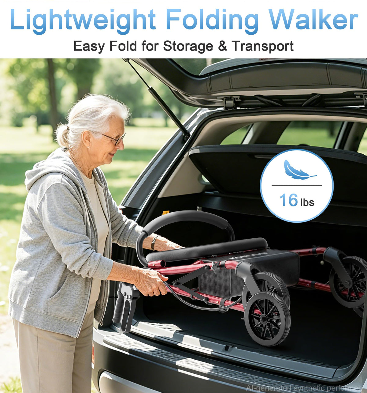 Foldable Walkers with Seat W6339