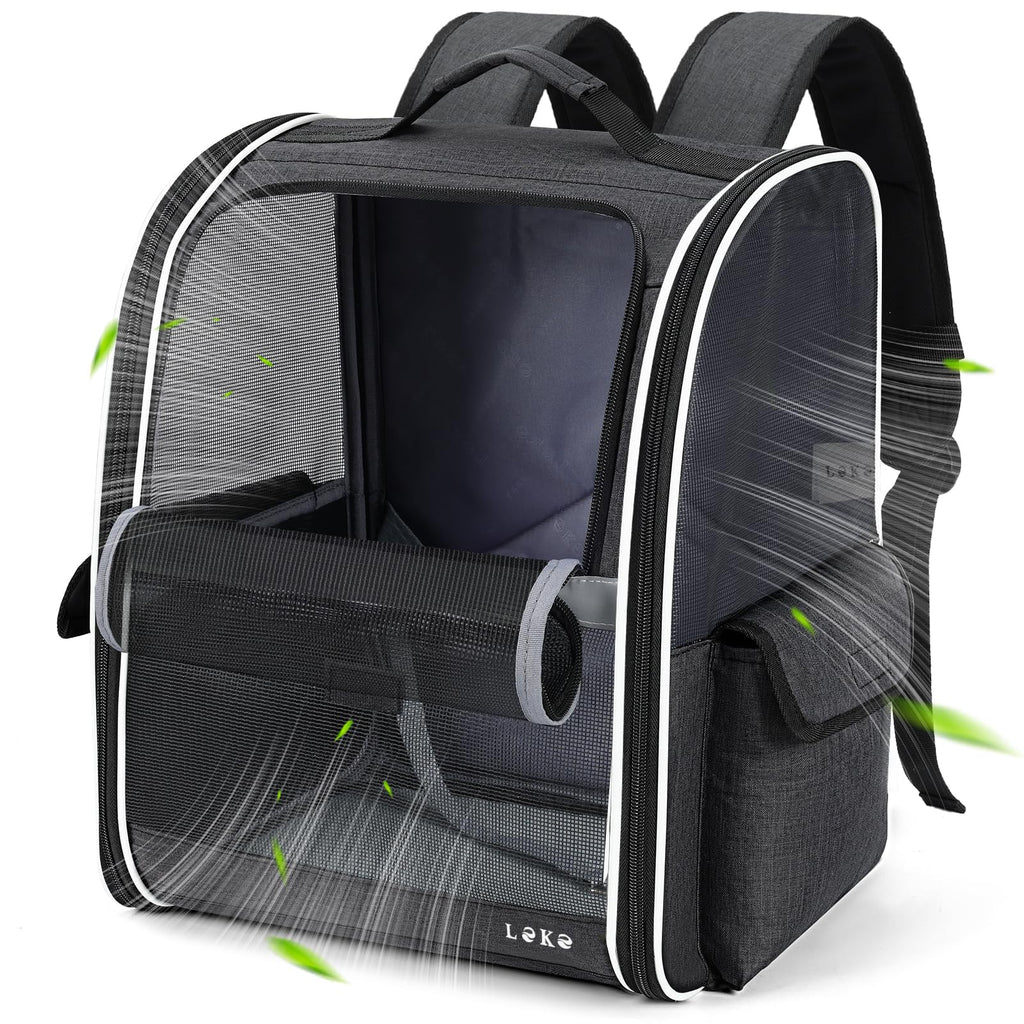 Dog Carrier Backpack for Small Medium Dogs Cats up to 18 lbs, Breathable Pet Backpack Carrier with 3 Entrances K94585