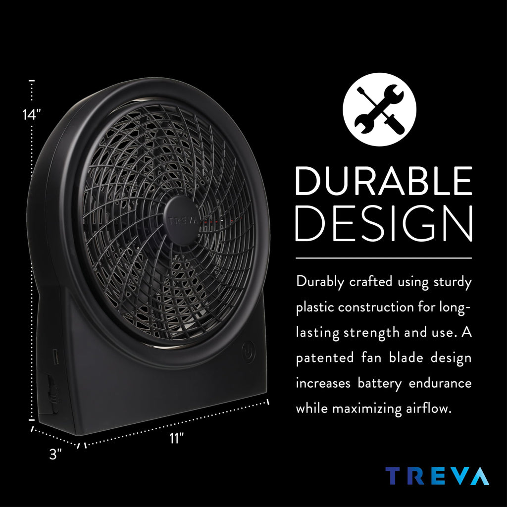 Rechargeable Battery Powered 3-Speed Personal Fan F3660