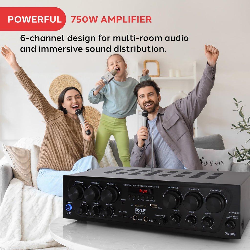 Wireless Bluetooth 6 Channel 750W Karaoke Amplifier R307104