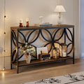 Narrow Sofa Table 47.2 Inch Industrial Console Table with Storage M7854