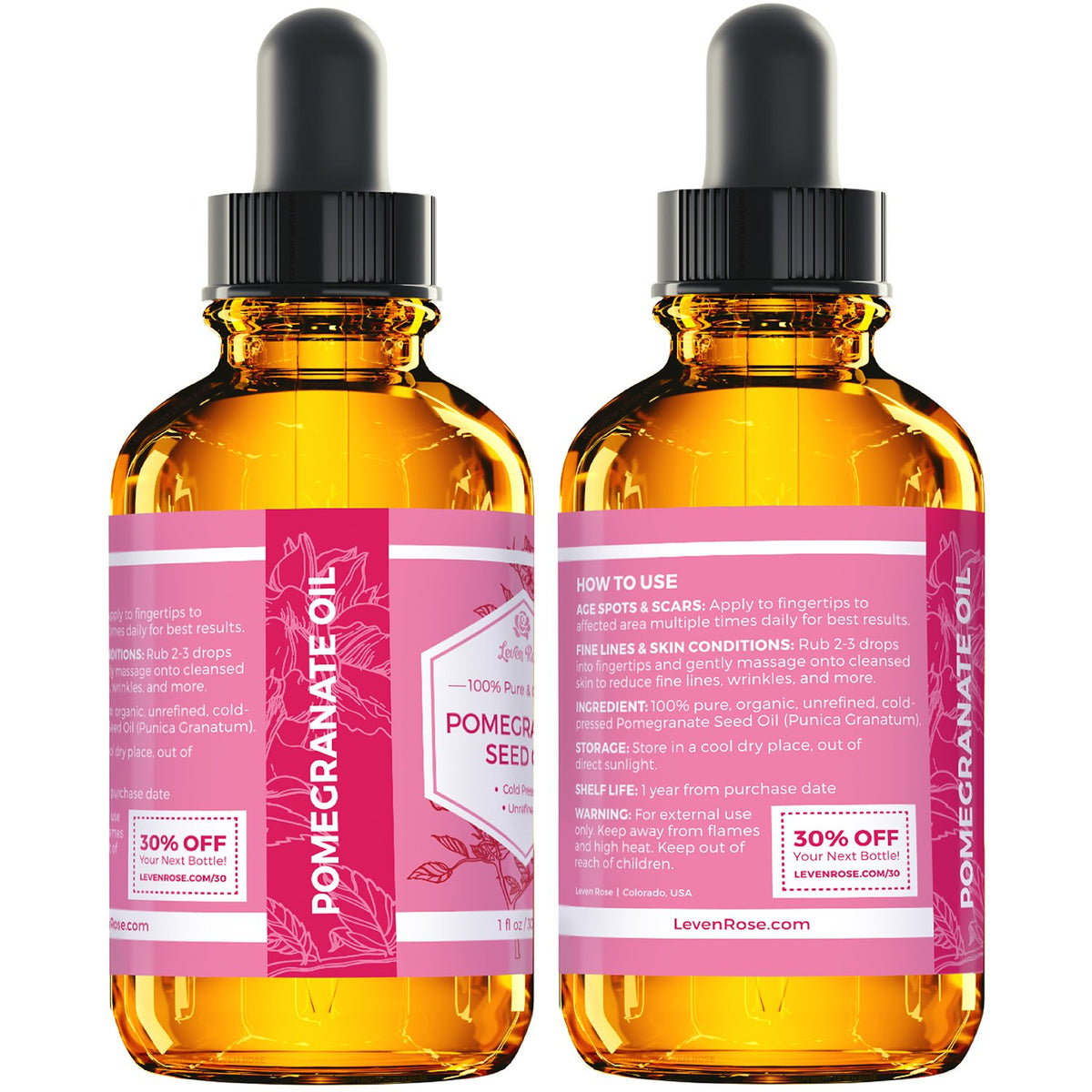 Organic Pomegranate Seed Oil 1 oz S3644