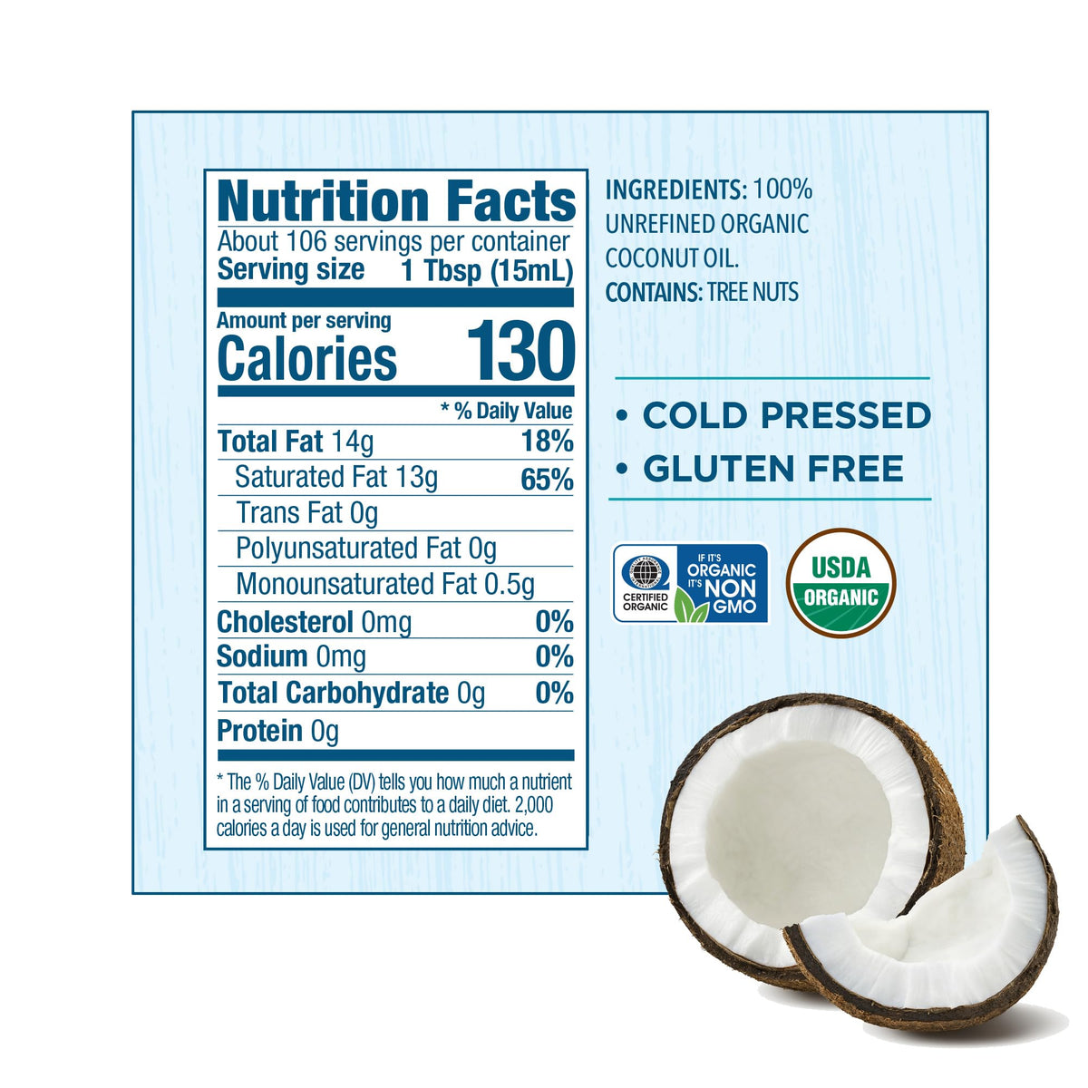Organic Refined Coconut Oil 54 fl oz X6943