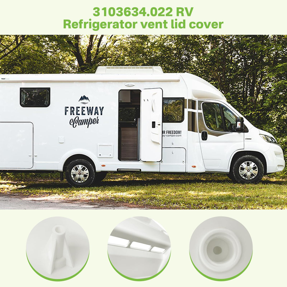 RV Refrigerator Vent Lid Cover Replacement A6107