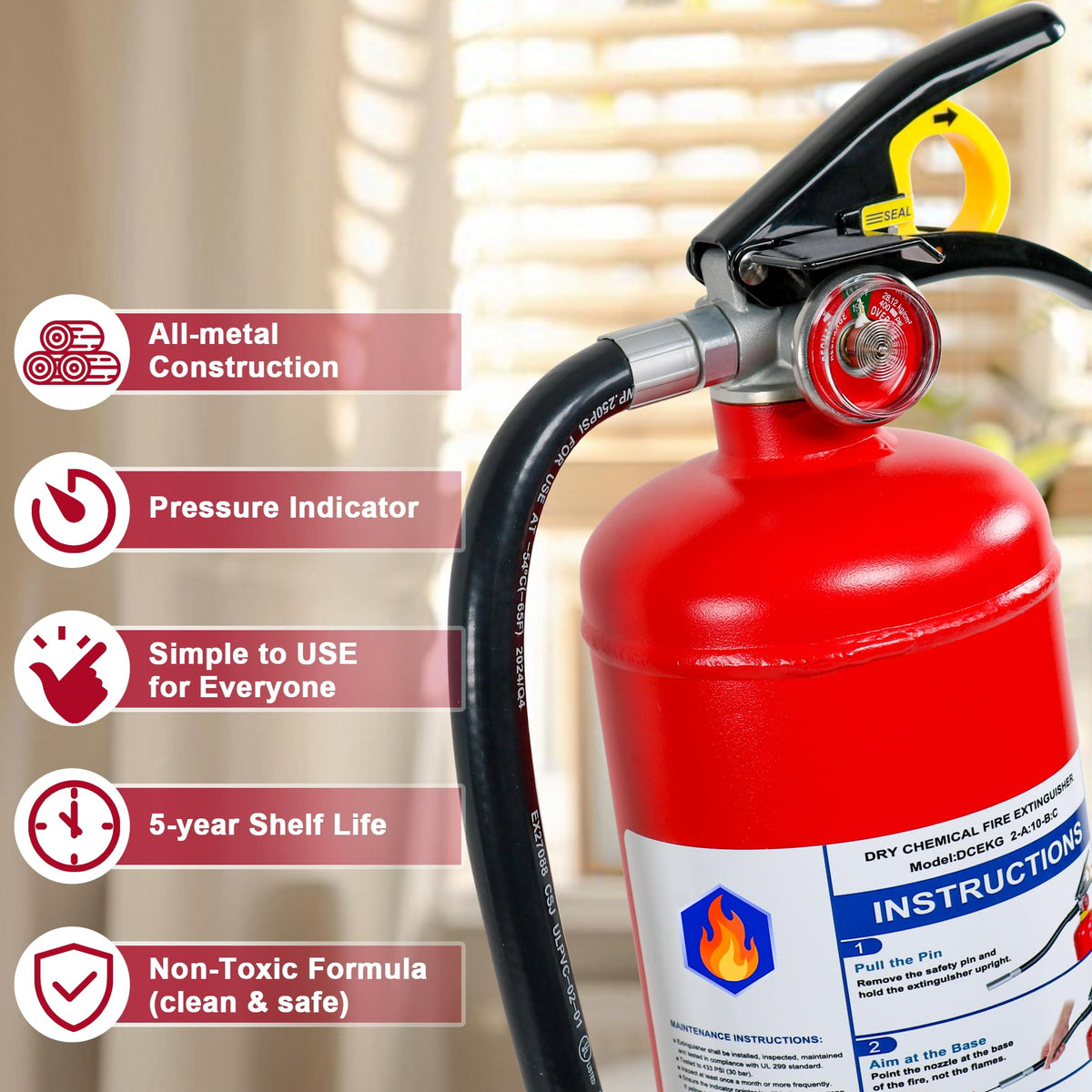 2-Pack 5 lb ABC Dry Chemical Fire Extinguishers W284293