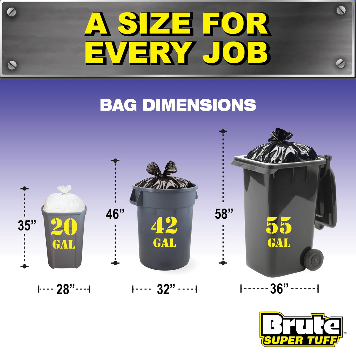42 Gallon 2.0 Mil Black Contractor Bags D646878