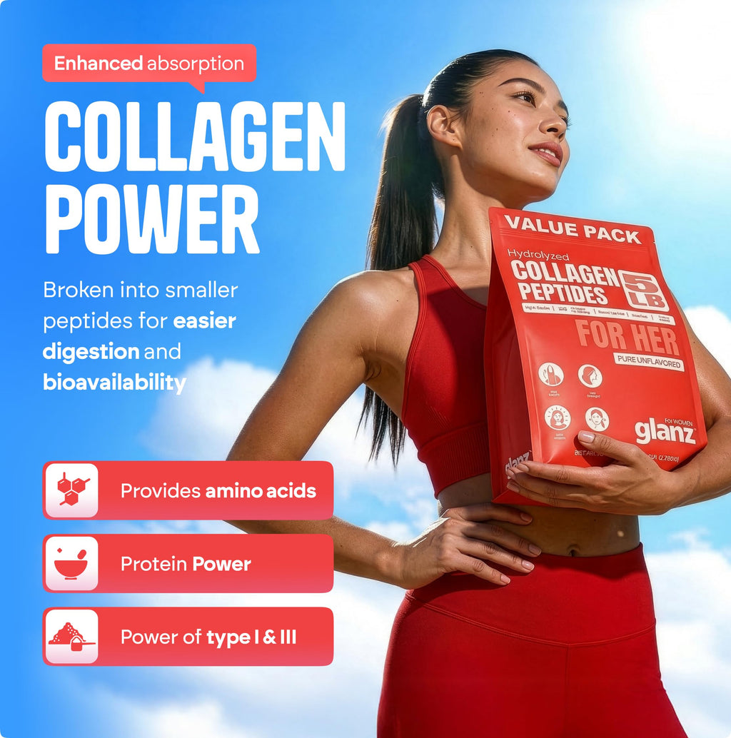 Unflavored Hydrolyzed Collagen Peptides Powder 5 lb F82521