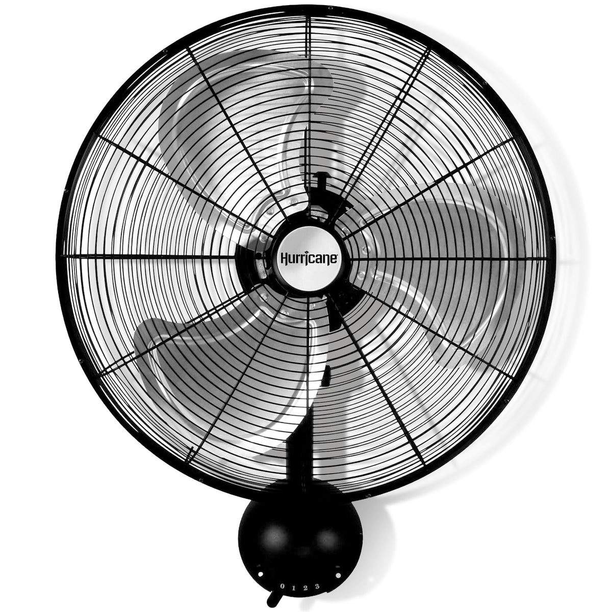 Black 20in 3 Speed Oscillating Wall Fan E17886