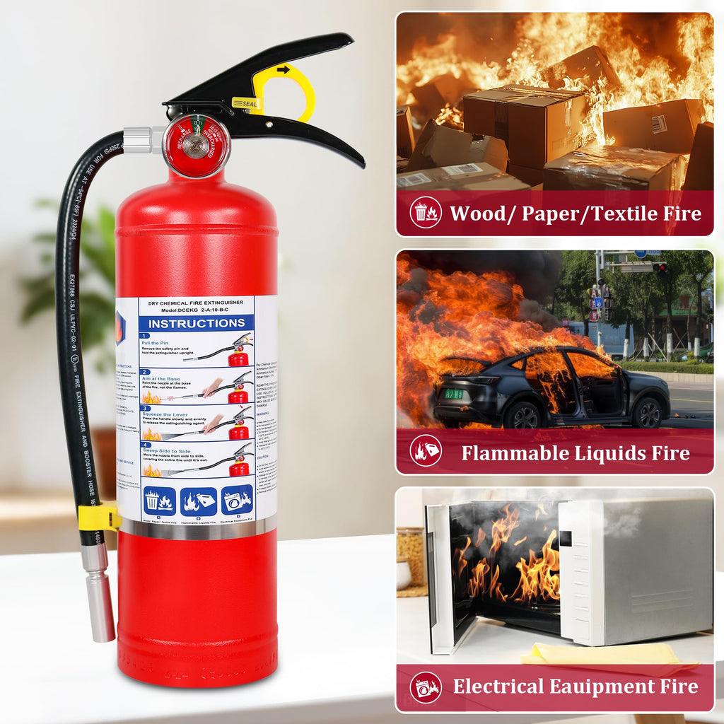 2-Pack 5 lb ABC Dry Chemical Fire Extinguishers W284293