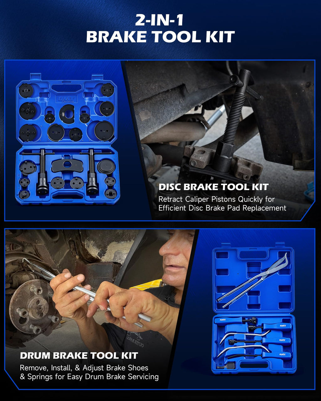 32pc Dual Brake Tool Kit with Caliper Compressor and Drum Brake Set K79707