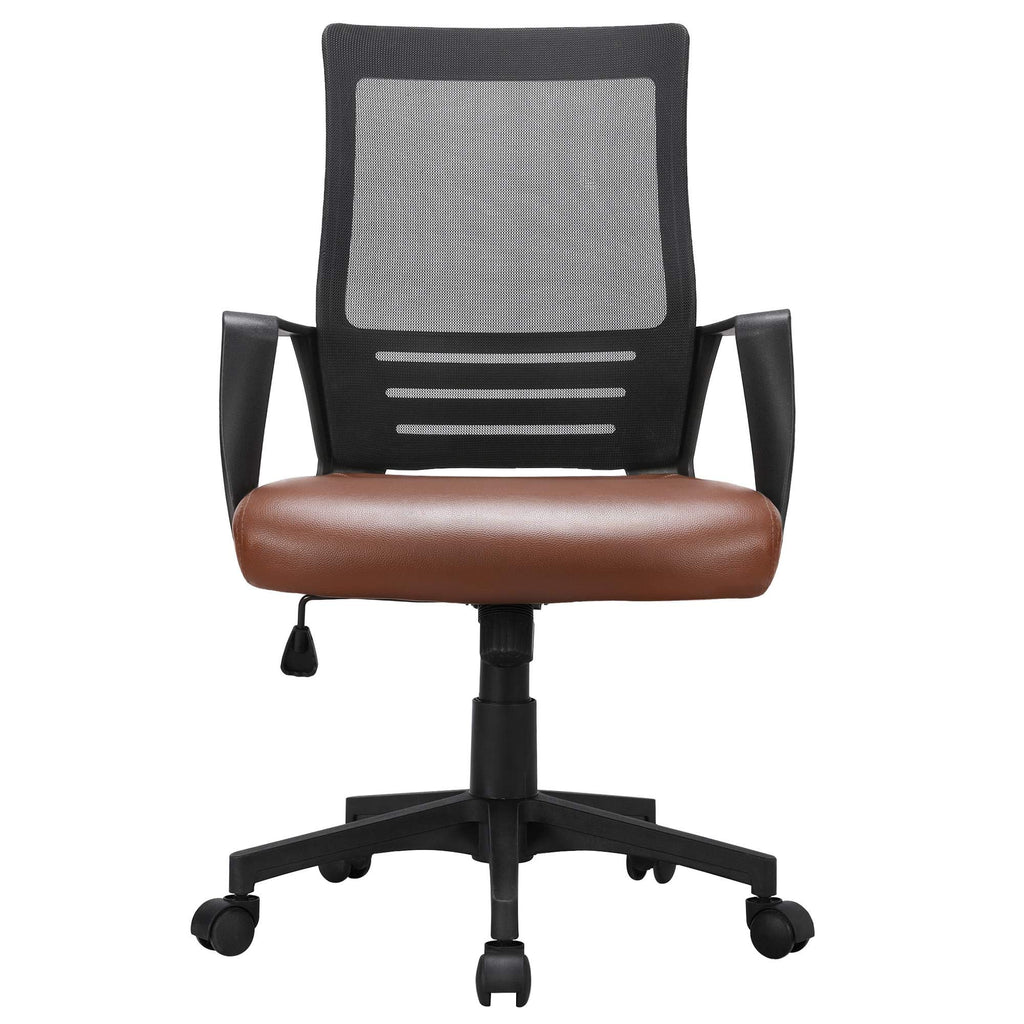 Brown Mesh Swivel Office Desk Chair J10081
