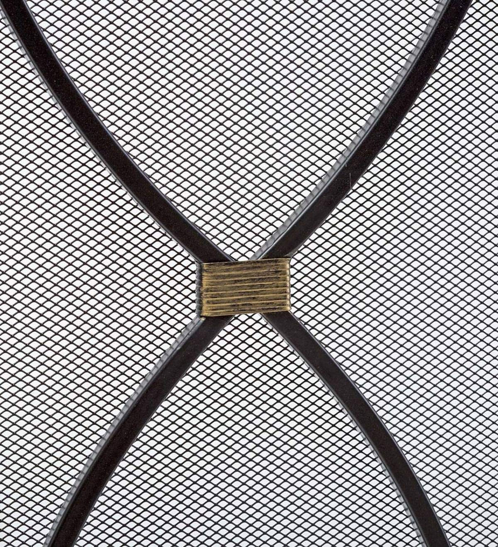 Black Metal Fireplace Screen A421