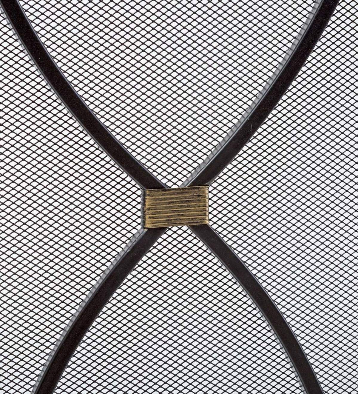 Black Metal Fireplace Screen A421