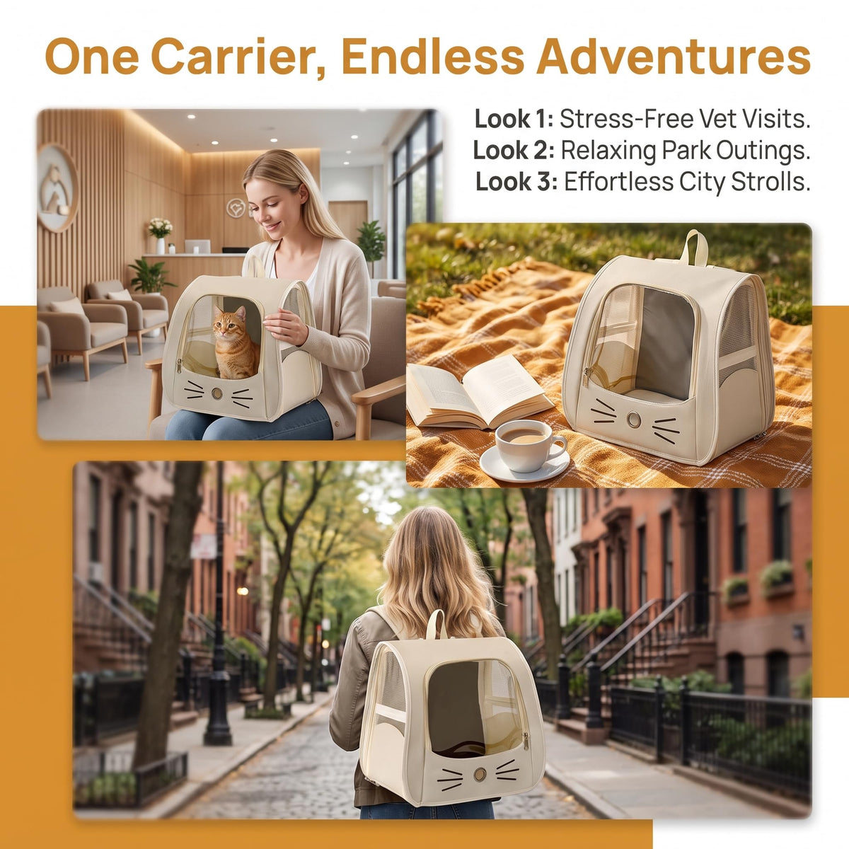 Cat Carrier Backpack, 13.8 Inches X729