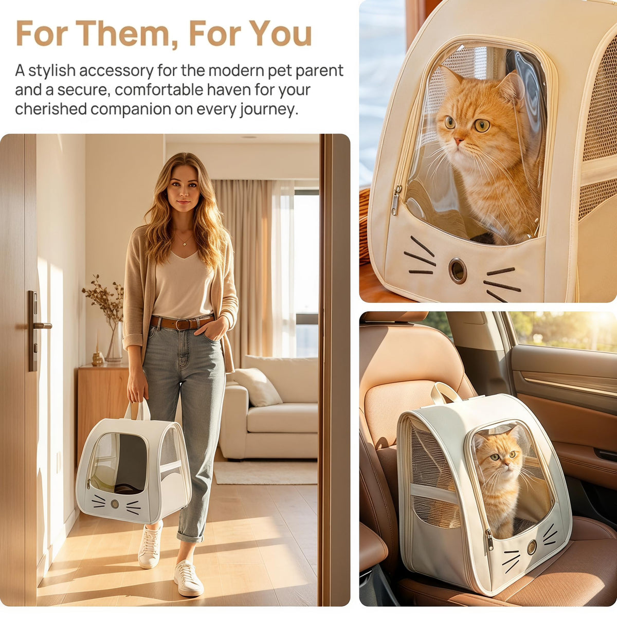 Cat Carrier Backpack, 13.8 Inches X729