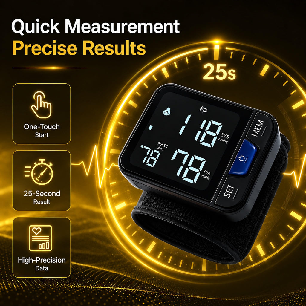 Portable Wrist Blood Pressure Monitor with Large Display B605