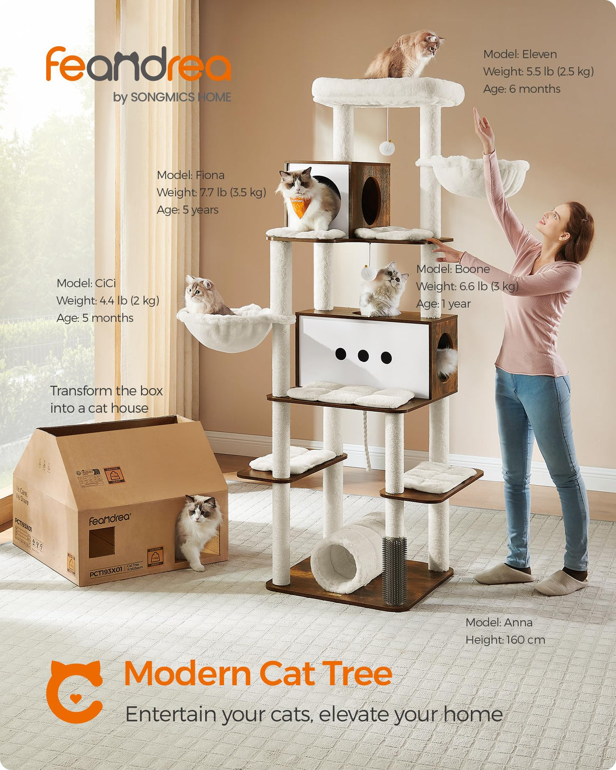 Cat Tree with 2 Caves and 2 Hammocks Y657228
