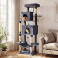 70-inch Multi-Level Cat Tree with Condos and Hammock U263