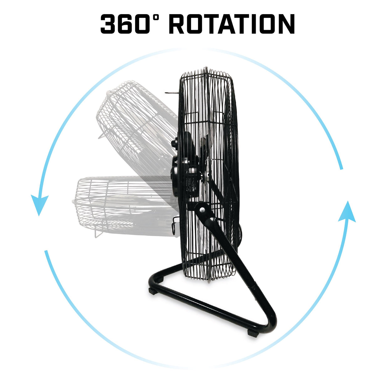 20" High Velocity Electric Floor Fan with 3-Speeds A354