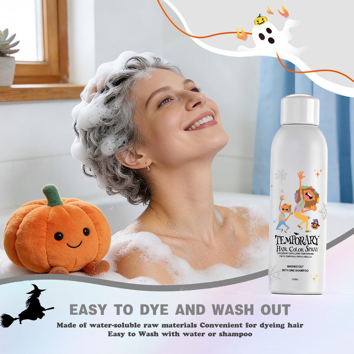 White Temporary Hair Color Spray 150ml G569