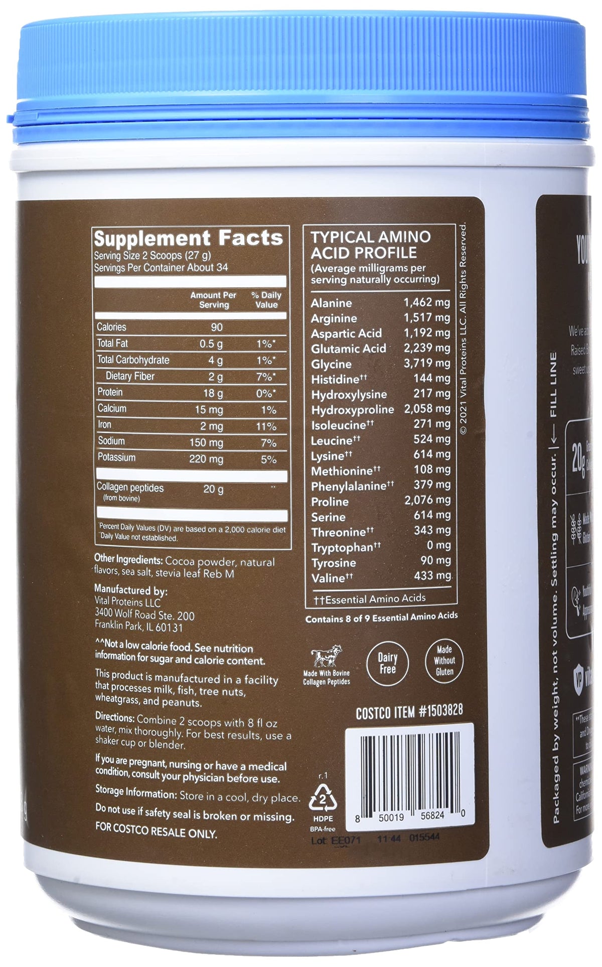 Collagen Peptides Chocolate 32.56 Oz K639940