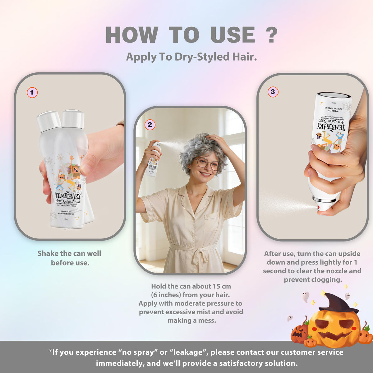 White Temporary Hair Color Spray 150ml G569