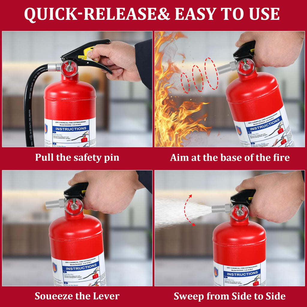 2-Pack 5 lb ABC Dry Chemical Fire Extinguishers W284293