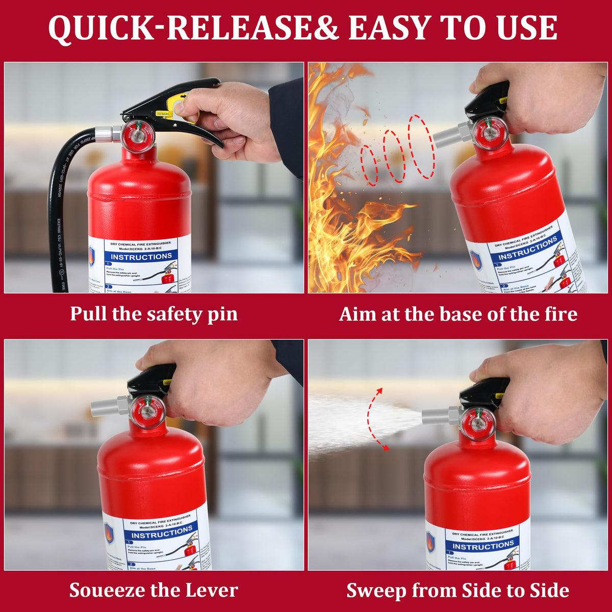 2-Pack 5 lb ABC Dry Chemical Fire Extinguishers W284293