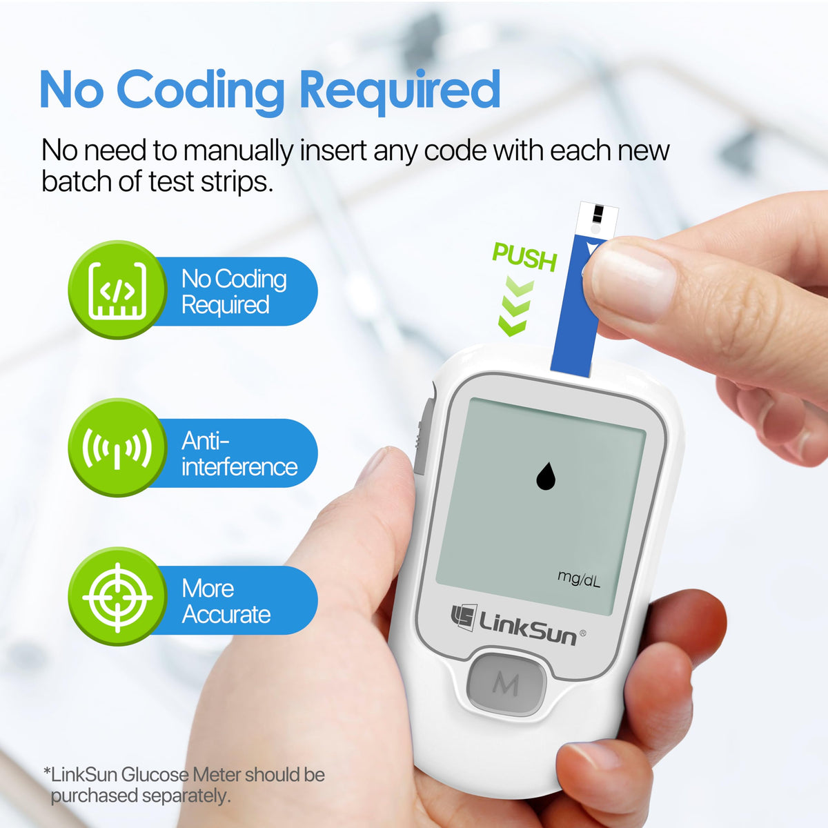 Blood Glucose Test Strips 100 P446