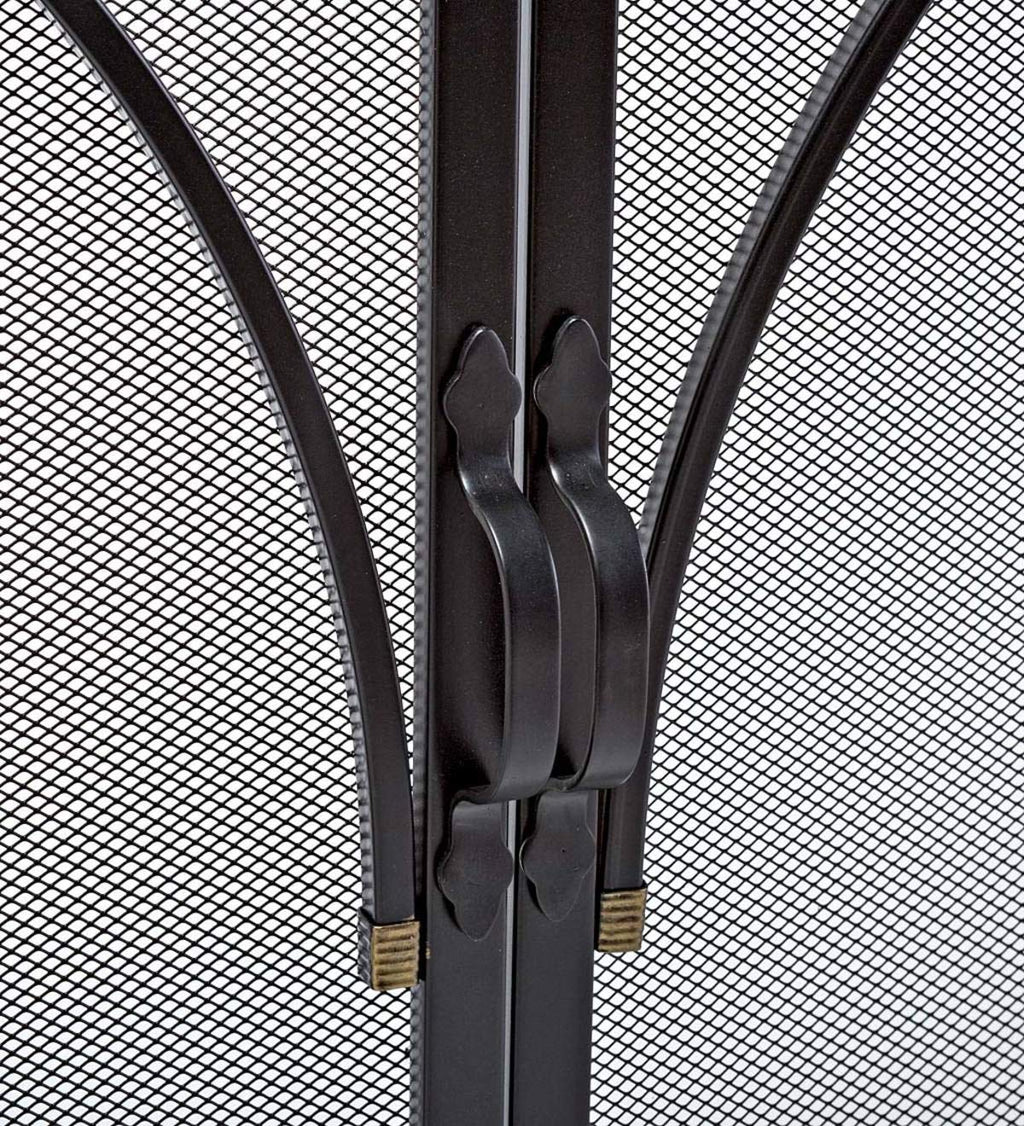 Black Metal Fireplace Screen A421