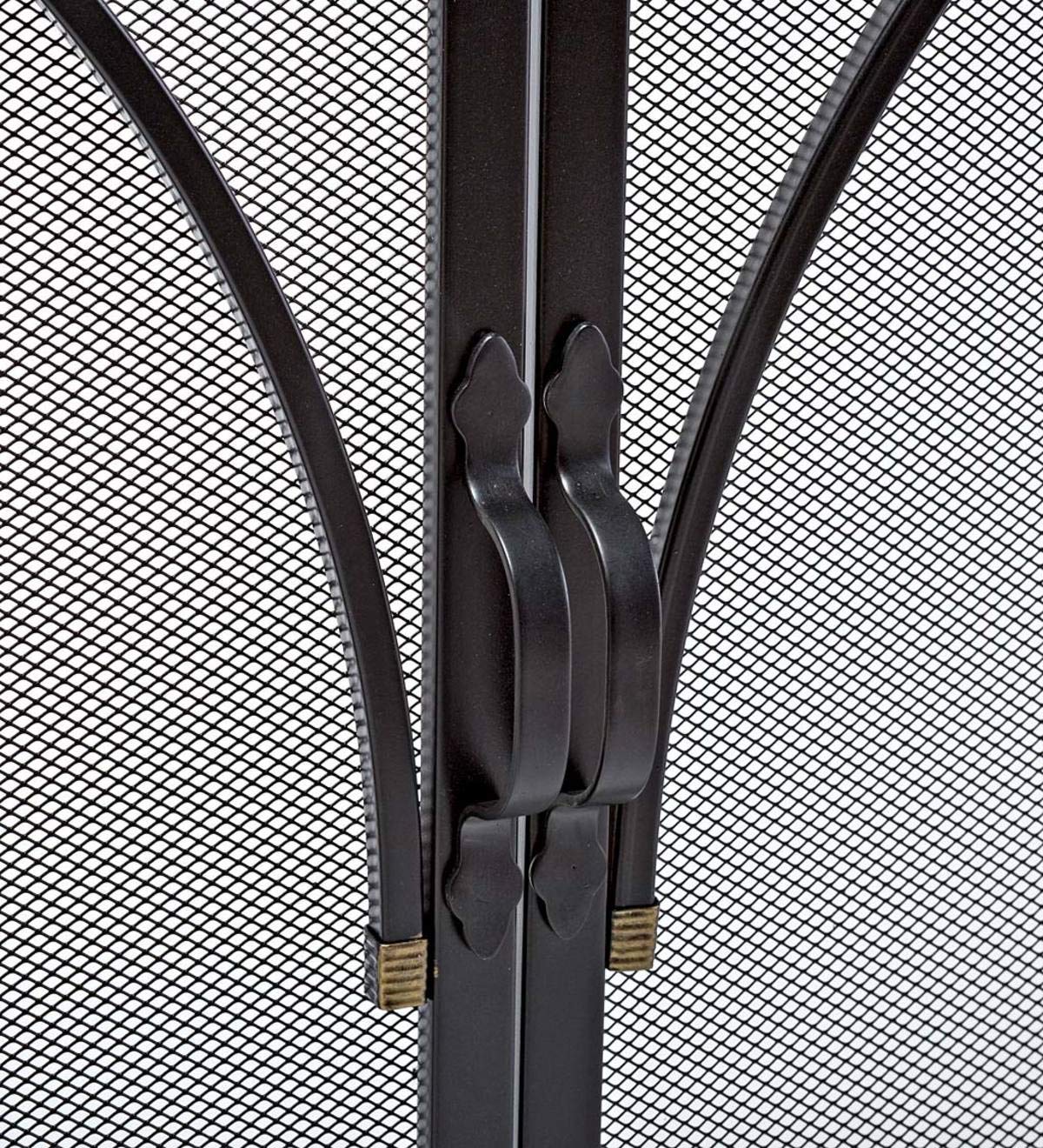 Black Metal Fireplace Screen A421