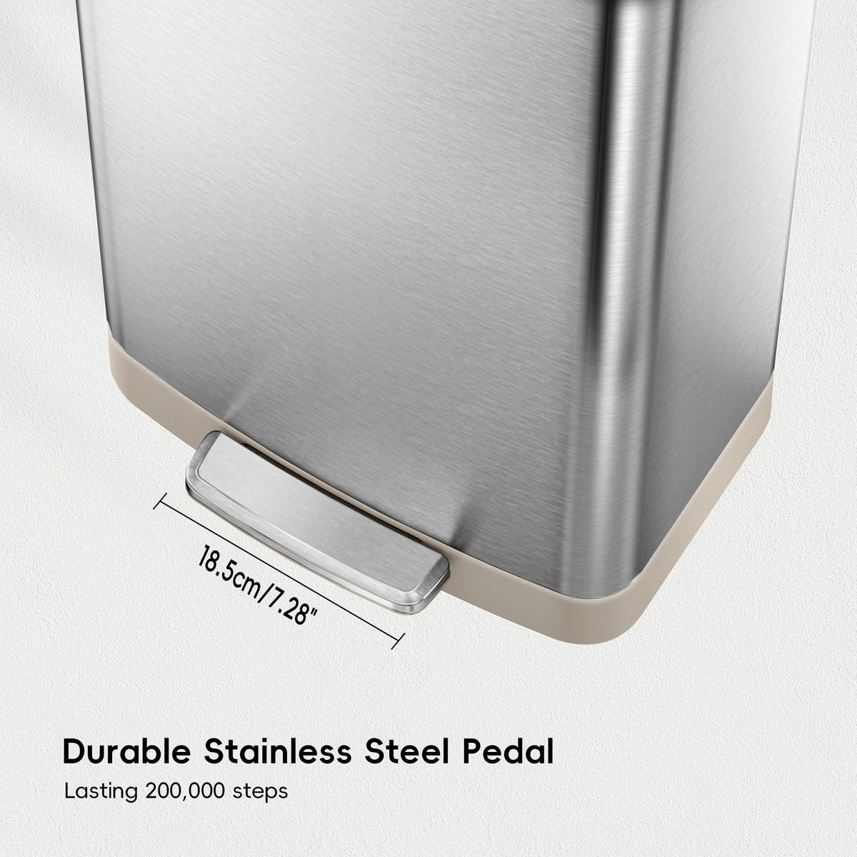 Matte Stainless 75 Liter 20 Gallon Step Trash Can O391633